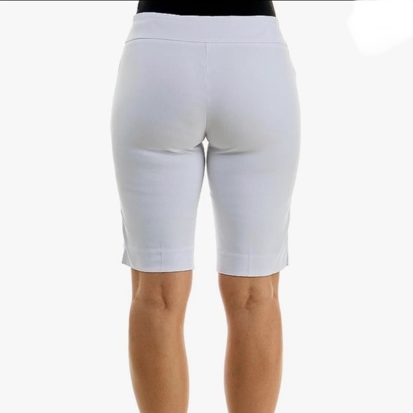 Zac & Rachel Plus Size 24W Pull on Millennium Bermuda Shorts White - Picture 3 of 10